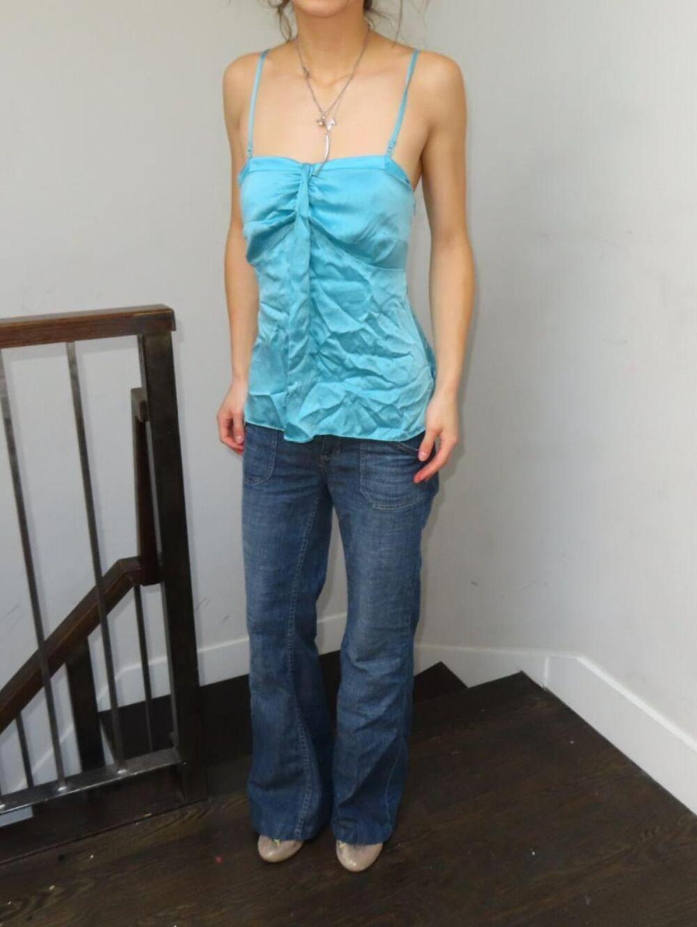 Women's Blue Vests-tanks-cami